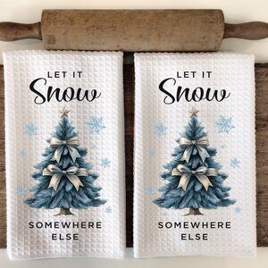 Christmas Tree Kitchen Towel, Holiday Tea Towel, Gift For Friend Or Coworker